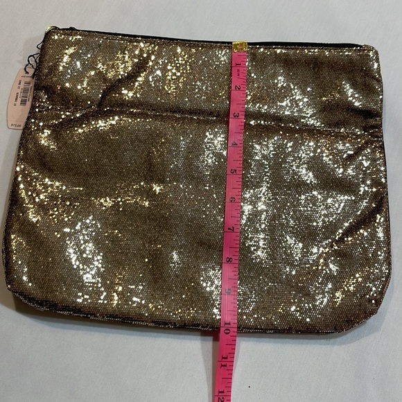 Victoria's Secret gold sparkly metallic clutch BNWT - Picture 8 of 12
